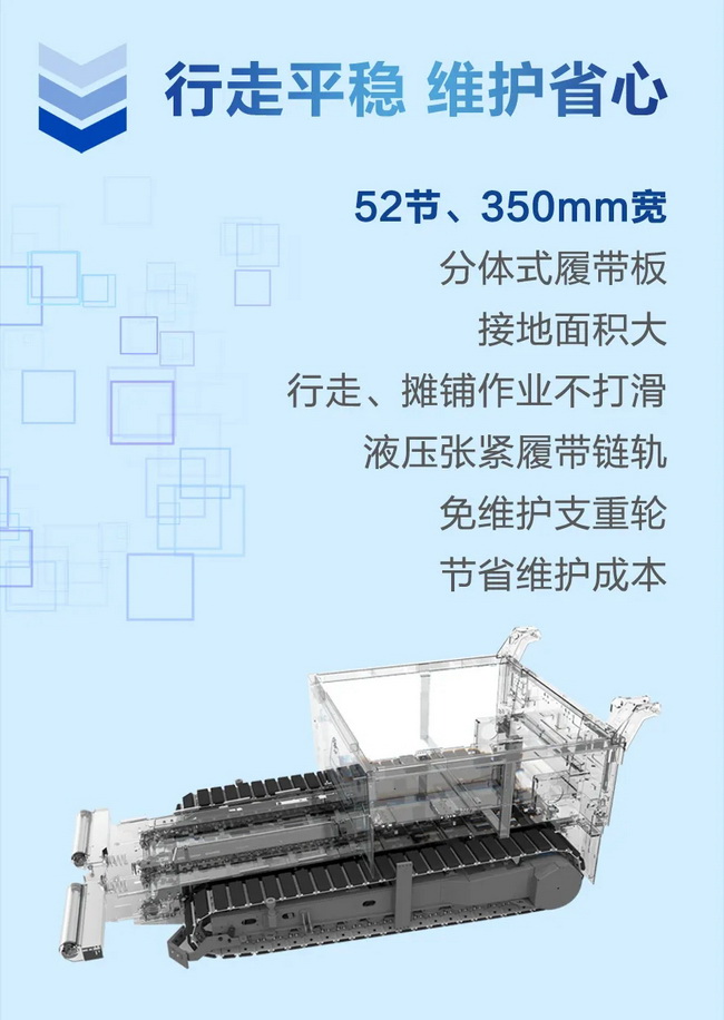 胜游官方网站RP1355T摊铺机行走平稳维护省心